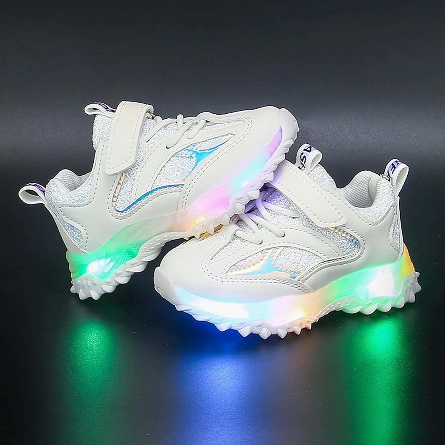 Slip On Light Up Boys and Girls Sneakers Kids Lightweight Athletic Light Up Shoes Tennis Shoes for Toddler Boys