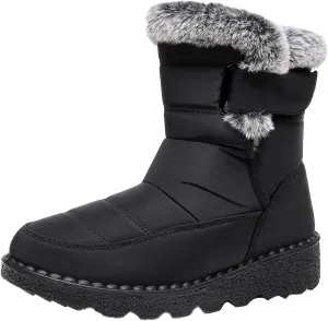 Snow Boots for Women Couple Models Men And Women Anti-Leveling Heel Warm Winter Paste With Mid-Calf Snow Boots Shoes