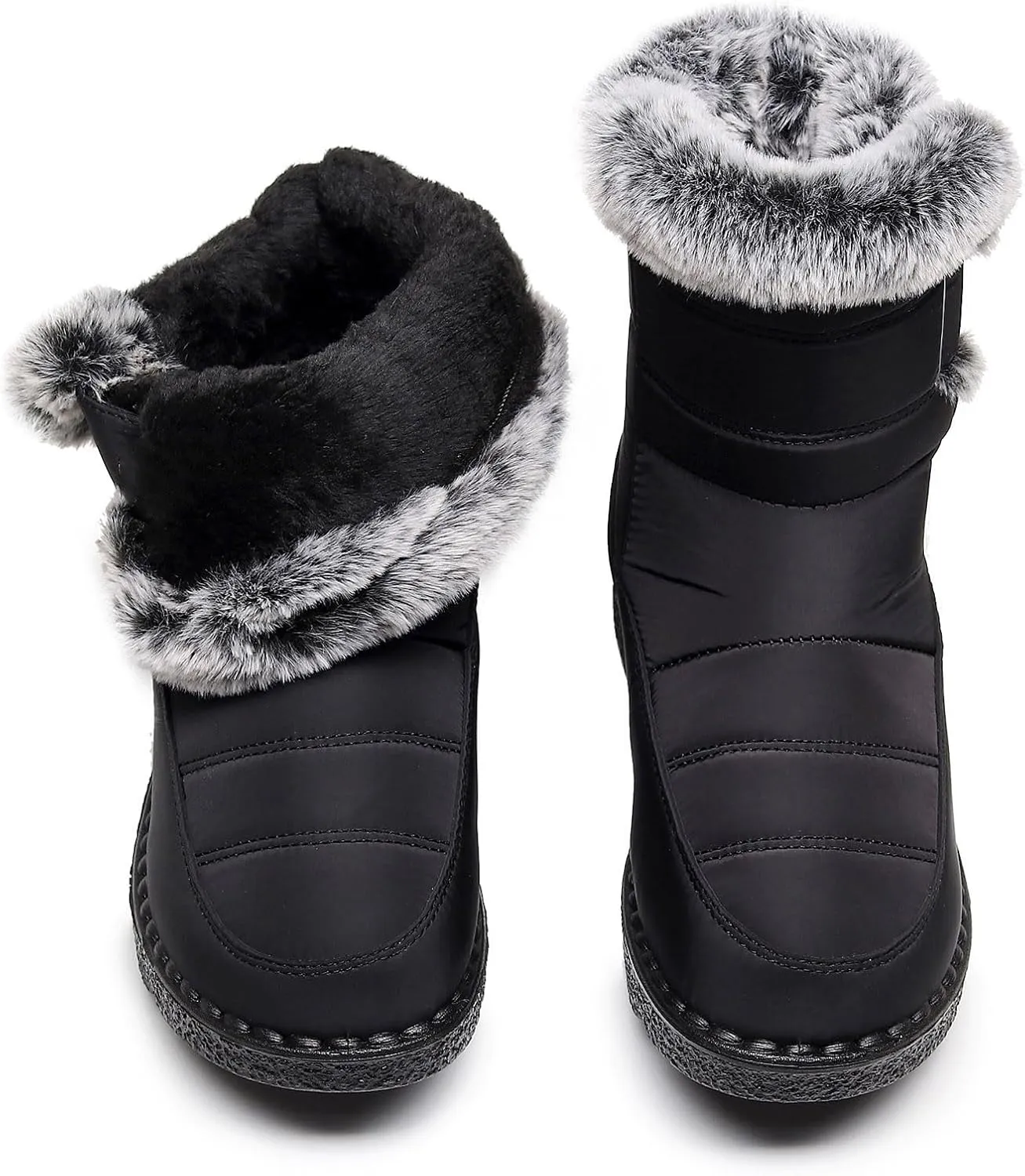 Snow Boots for Women Couple Models Men And Women Anti-Leveling Heel Warm Winter Paste With Mid-Calf Snow Boots Shoes