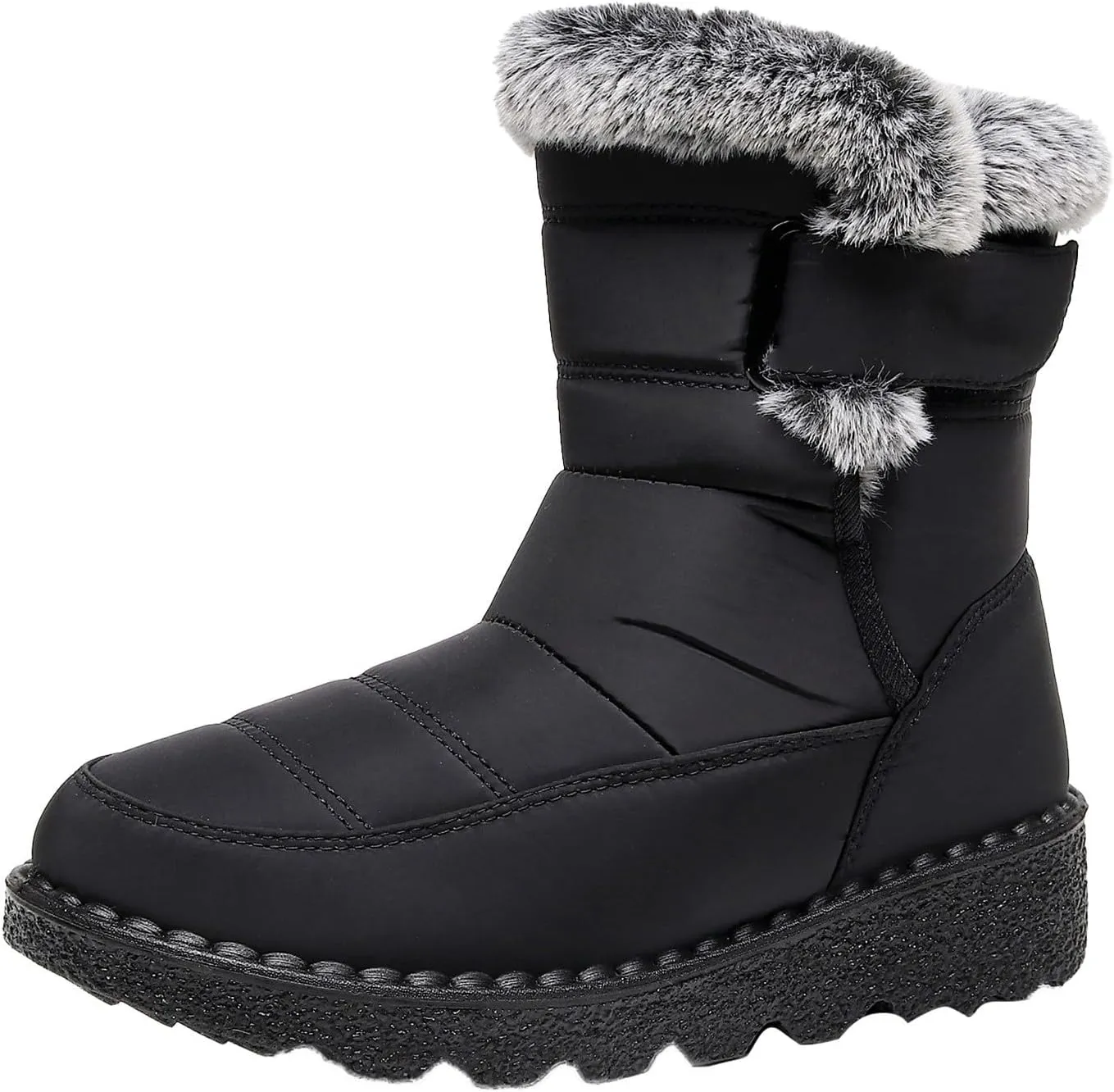 Snow Boots for Women Couple Models Men And Women Anti-Leveling Heel Warm Winter Paste With Mid-Calf Snow Boots Shoes