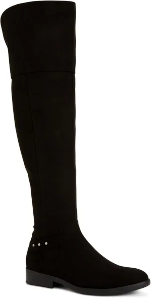 Style & Co. Womens Lessah Faux Suede Knee-High Boots Black 7.5 Medium (B,M)