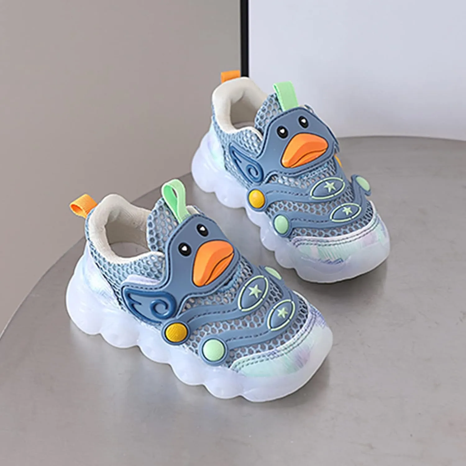 Toddler Boy Light Up Sneakers with Laces Baby Boys Sport Shoes Kids Outdoor Tennis Running Breathable Shoes
