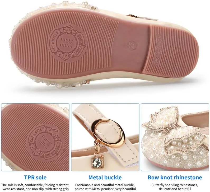 Toddler Girls Mary Jane Princess Ballet Flats Shoes School Party Dress Shoes