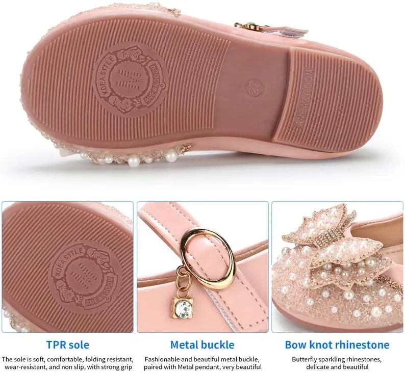 Toddler Girls Mary Jane Princess Ballet Flats Shoes School Party Dress Shoes