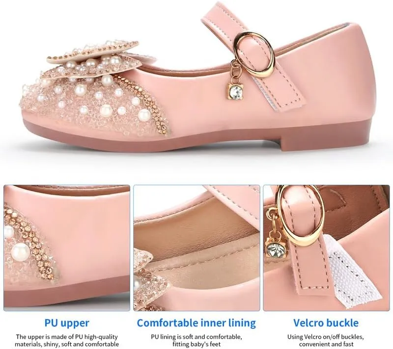 Toddler Girls Mary Jane Princess Ballet Flats Shoes School Party Dress Shoes