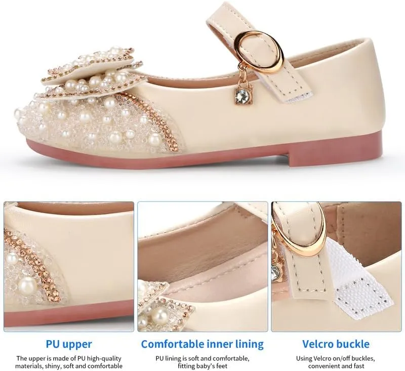 Toddler Girls Mary Jane Princess Ballet Flats Shoes School Party Dress Shoes