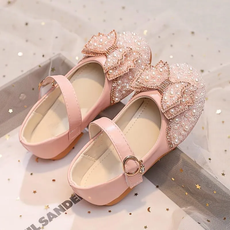 Toddler Girls Mary Jane Princess Ballet Flats Shoes School Party Dress Shoes