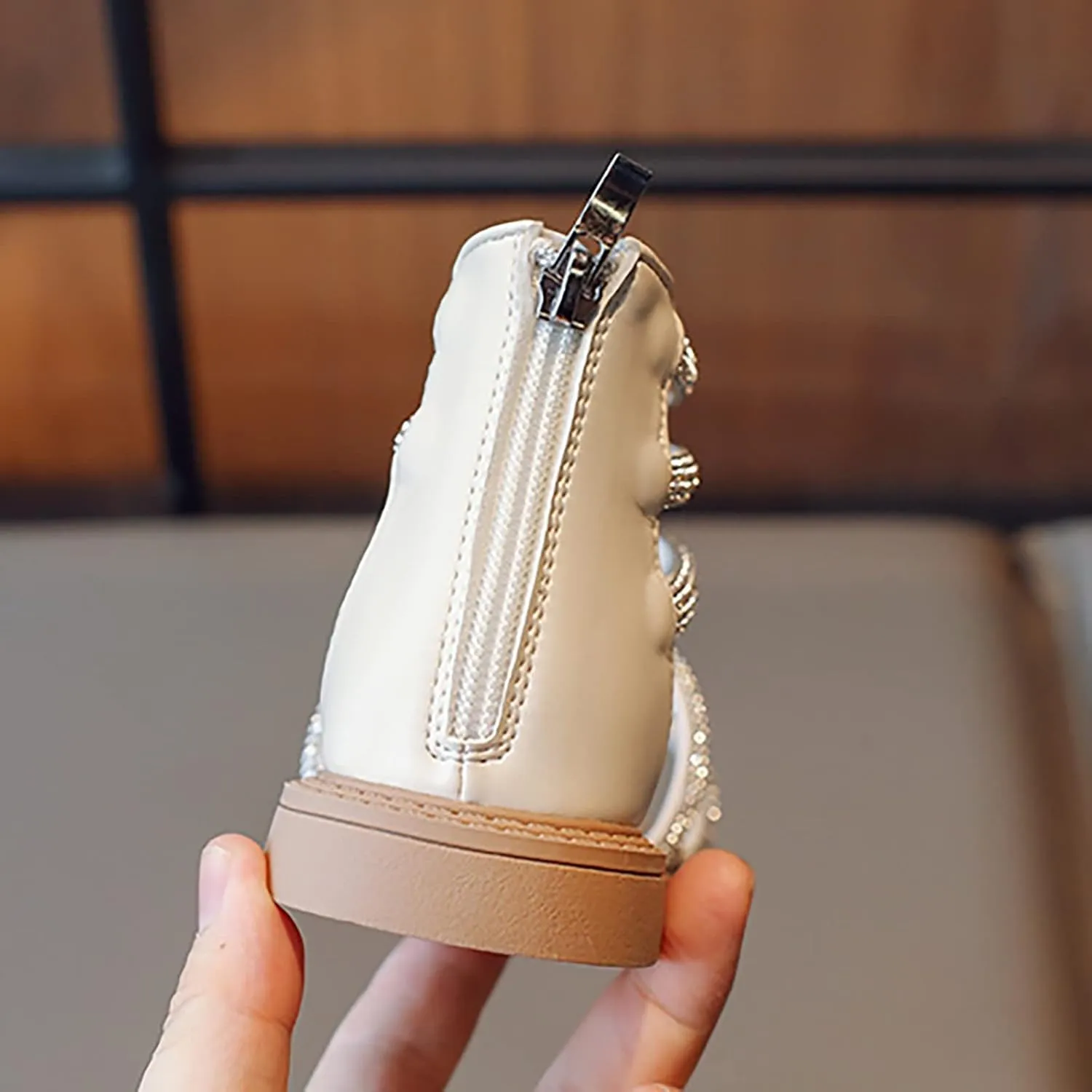 Toddler Kid Girl Casual Rome Sandal Rubber Soft Sole Ankle Strap Zipper Princess Low Heel ladiator Flat Shoe