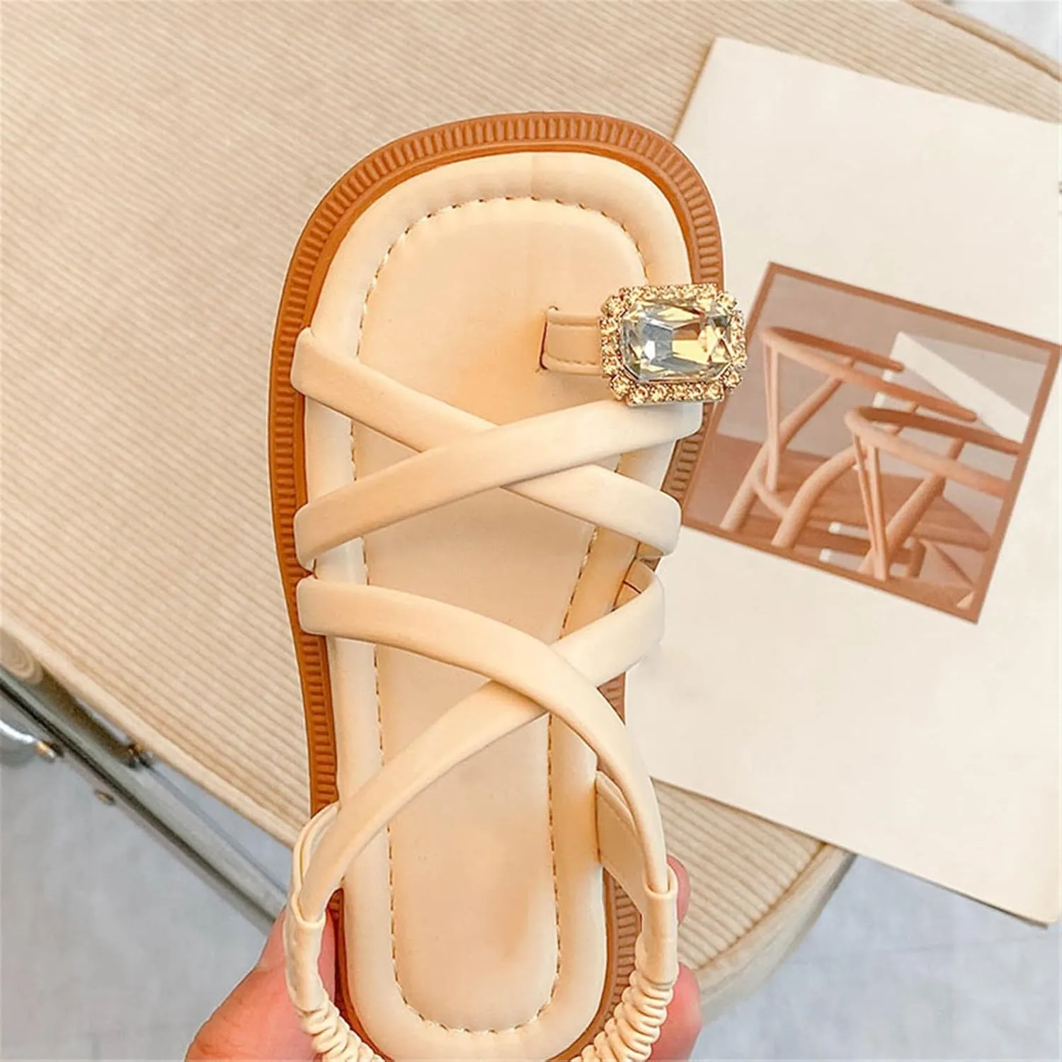 Toddler Kids Girls Split Toe Casual Drawstring Sandals Open Toe No Heels Dress Strappy Design Rhinstone Shoes