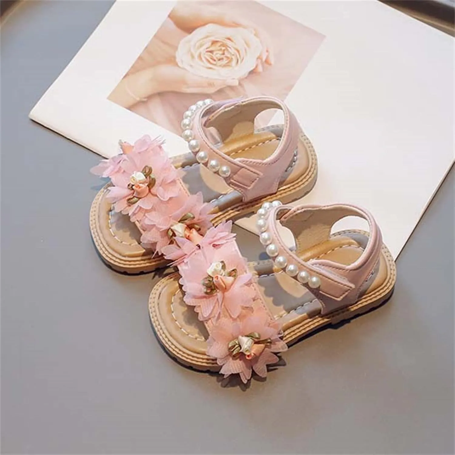 Toddler Little Girls Breathable Sandals Summer Dress Soft Soled Water Shoes For Girl Open Toe Outdoor Flat
