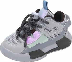 Toddler Mesh Breathable Sneaker Lace-Up Baby Infant First Walking Sport Shoes Baby Boys Outdoor Non Slip Fashion Shoes