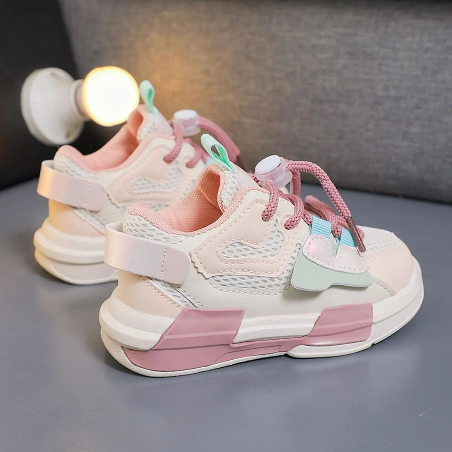 Toddler Mesh Breathable Sneaker Lace-Up Baby Infant First Walking Sport Shoes Baby Boys Outdoor Non Slip Fashion Shoes