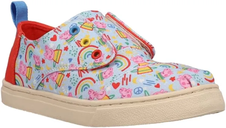 TOMS Kids Girls Cordones Cupsole Graphic Lace Up Sneakers Shoes Casual - Blue