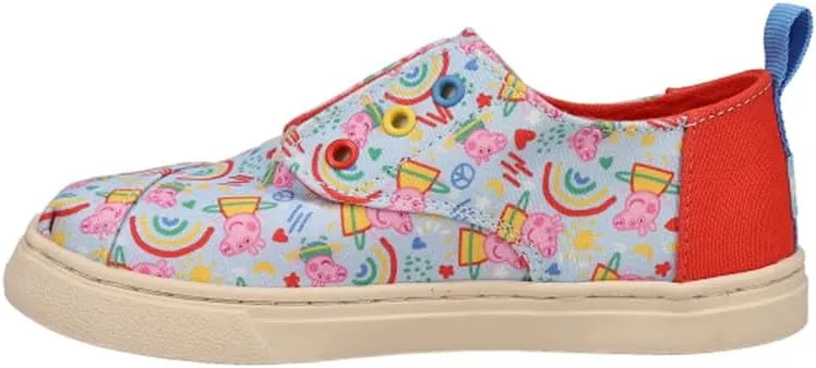 TOMS Kids Girls Cordones Cupsole Graphic Lace Up Sneakers Shoes Casual - Blue