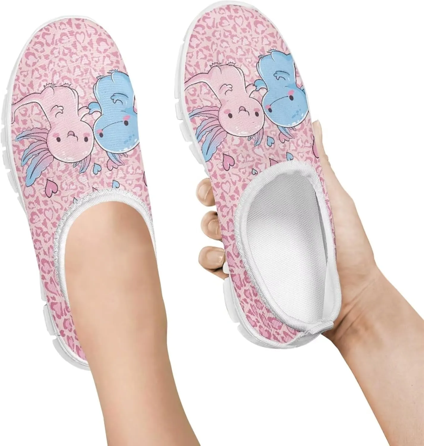 Unisex Slip On Flats Shoes for Boys Girls,Kids Lightweight Elastic Tennis Shoe Comfortable Running Walking Sneaker