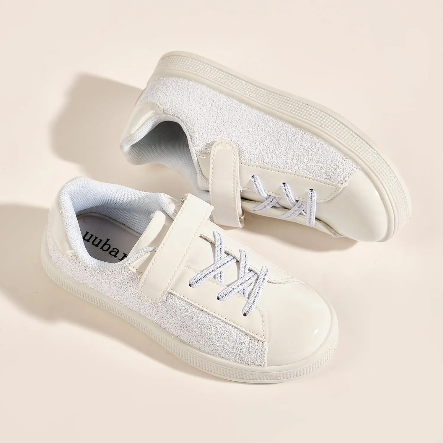 UUBARIS Girl's Glitter Tennis Sneakers - Fashion Sparkly Princess Shoes with Bling Walking Sneakers Sequin Design