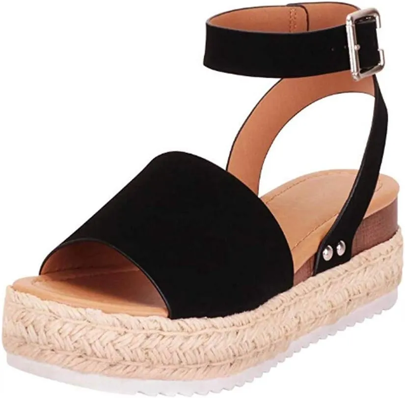 Walking Sandals Women, Beach Sandals for Women Casual Summer Espadrille Wedge Sandals Platform Sandals