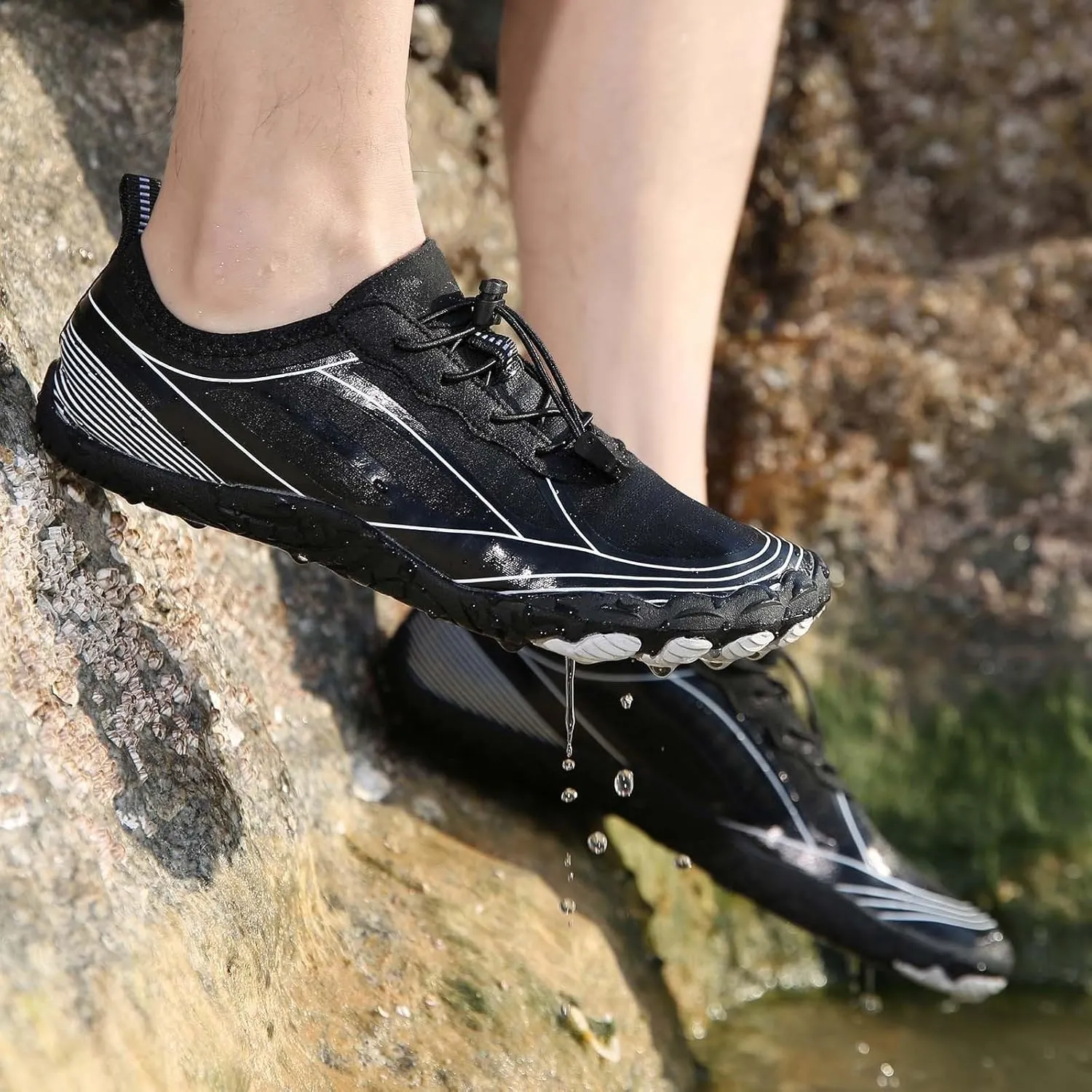 Water Shoes Mens Women Barefoot Shoes Quick-Dry,Aqua Outdoor Sports for Swim Pool Beach Walk Water Yoga River Wading,Summer Hiking Barefoot Shoe Indoor Fitness Comfy Sneakers 2025 Couple Shoe