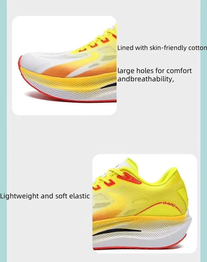 Winter Leisure Sports Jogging mesh Full Palm Carbon Plate Running Shoes, Lightweight Cushioning Racing Training Shoes for Men and Women