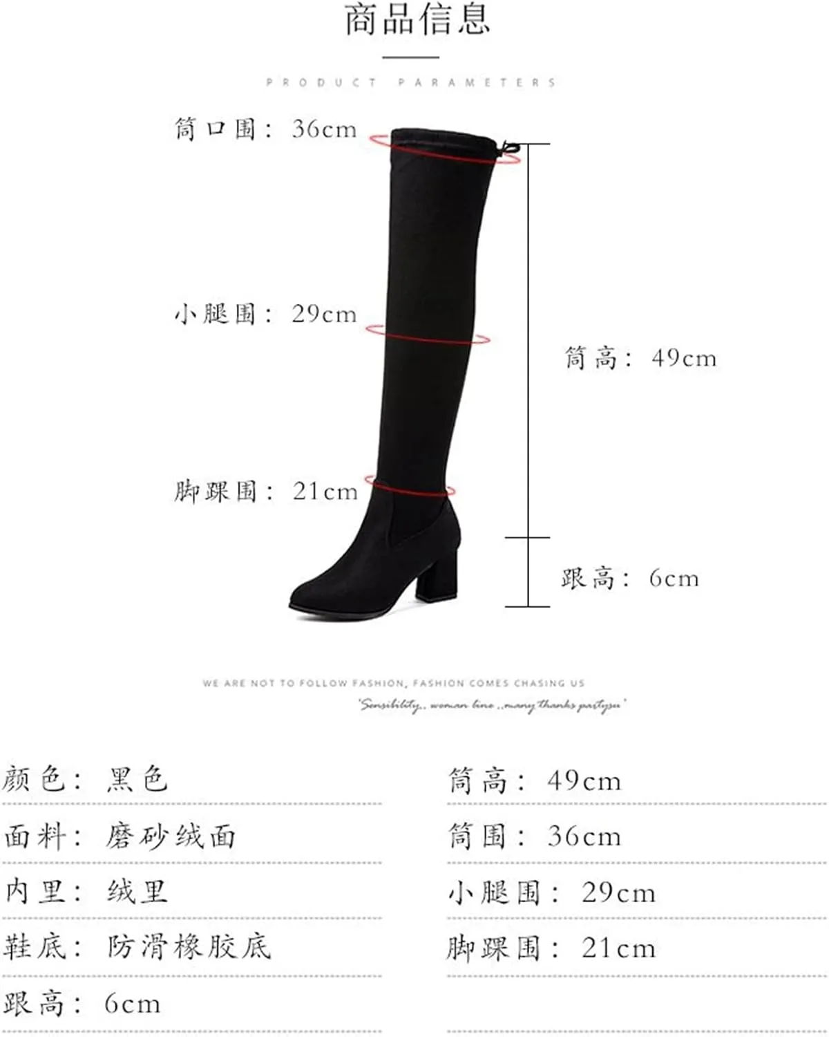 Women's Boots Daily Over The Knee Boots Winter Lace-up Chunky Heel Pointed Toe Suede Loafer Solid Colored Black