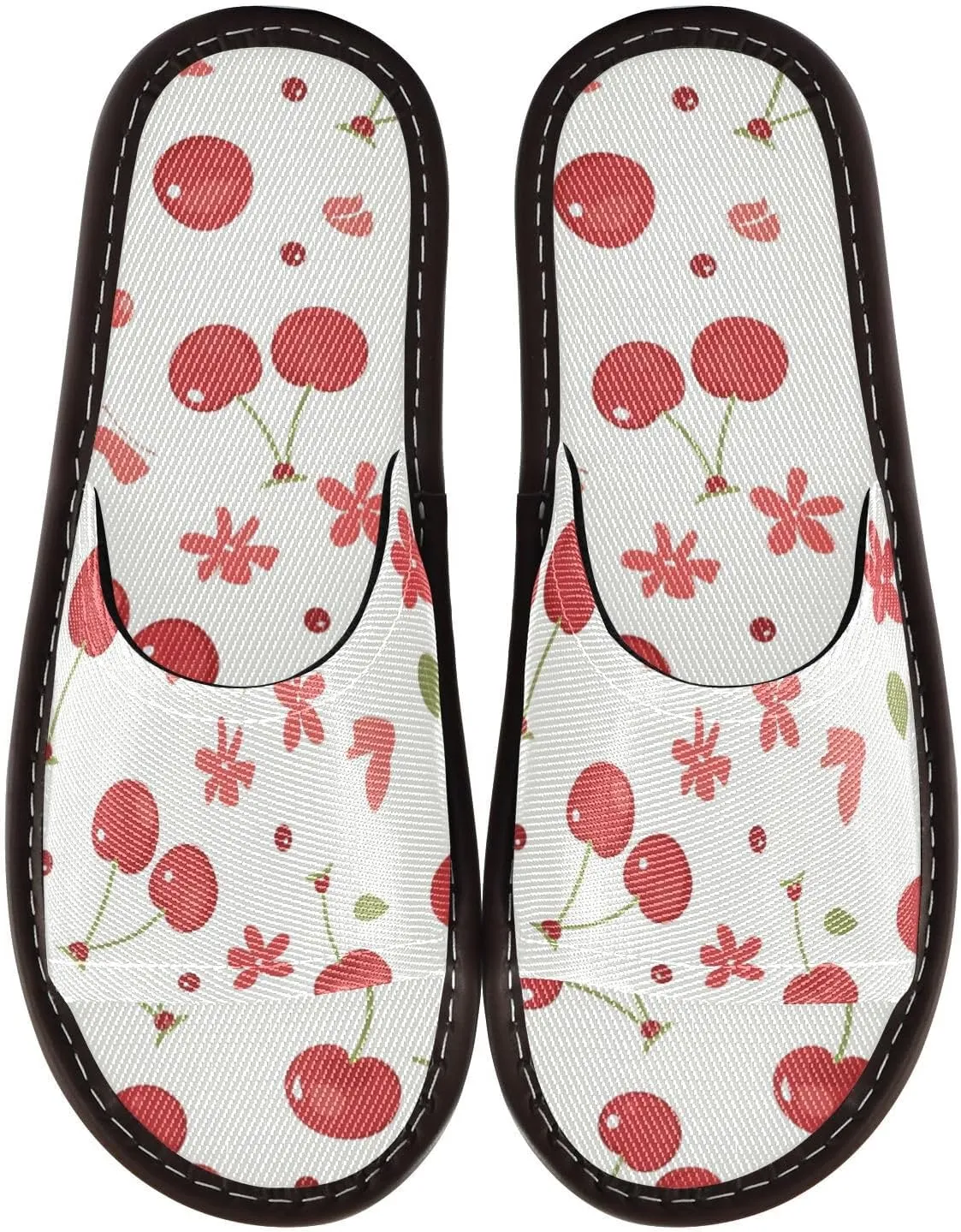 Women's Cherry Blossom Foldable Sandals - Lightweight Travel Slippers for Purse | Quick-Dry Mesh & Ergonomic Heel Support