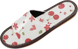 Women's Cherry Blossom Foldable Sandals - Lightweight Travel Slippers for Purse | Quick-Dry Mesh & Ergonomic Heel Support