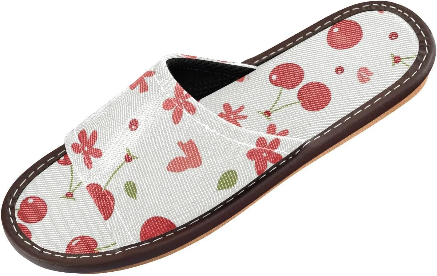 Women's Cherry Blossom Foldable Sandals - Lightweight Travel Slippers for Purse | Quick-Dry Mesh & Ergonomic Heel Support